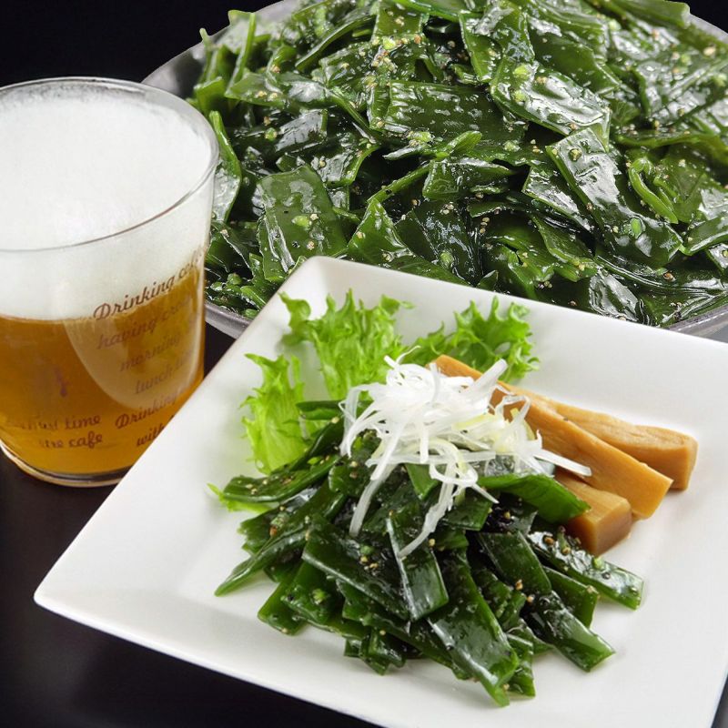 わかめ軍曹 わかめ おつまみワカメ 1kg 岩手県産 真崎わかめ 若目 茎 ニンニク